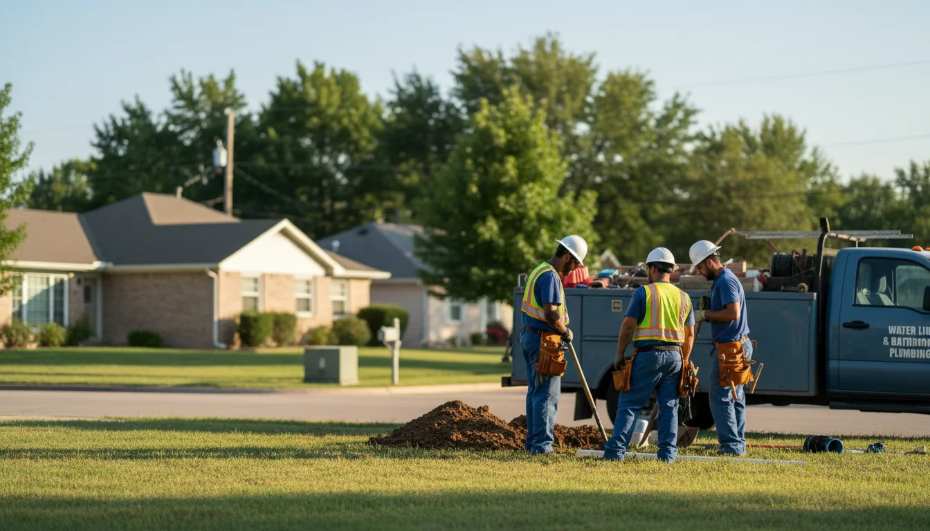 Residential water line and bathroom plumbing service in South Range, WI